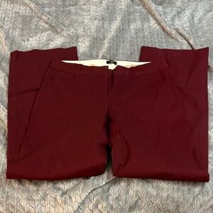 J. Crew Maroon City Fit Pants
